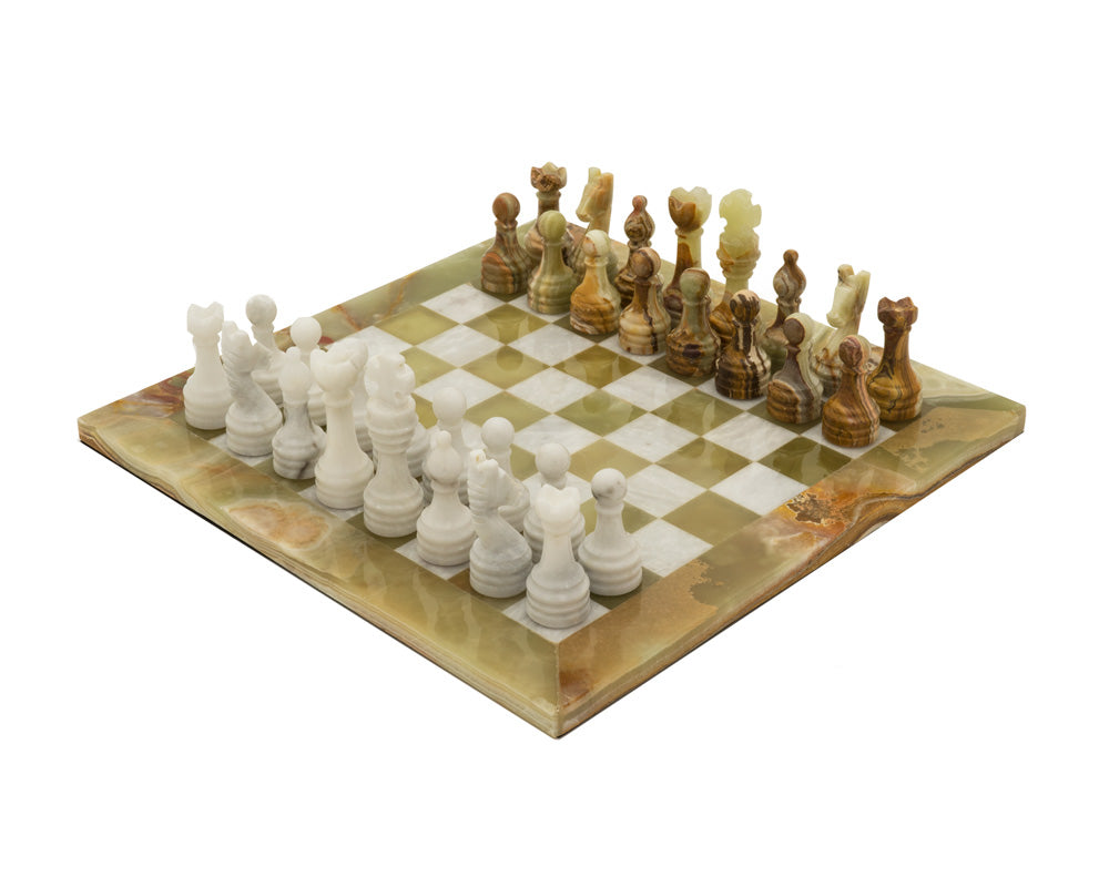 Alghero onyx- och marmorschackset