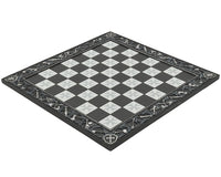 17.7 Inch Hand Painted Solid Resin Chess Board with Intricate Embossed Designs and Relief Patterns, Ideal for 3.25 Inch King Height
