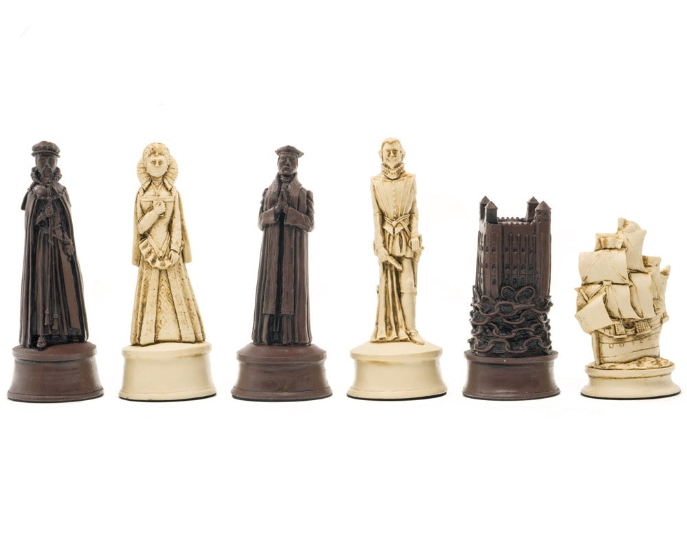 Berkeley Chess Elizabethan Russet-schackpjäser
