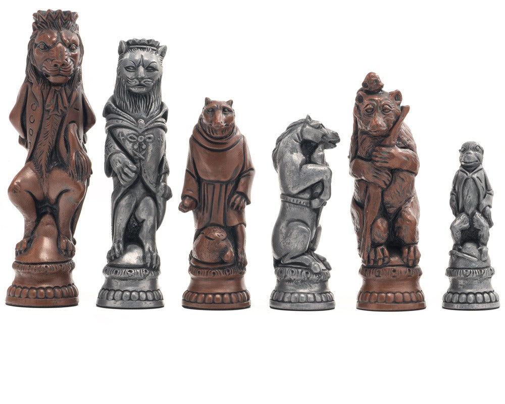 Berkeley Chess Reynard the Fox Metalliska Schackpjäser