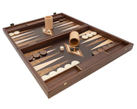 Manopoulos Wenge & Walnut Burl Backgammonset