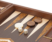 Manopoulos Wenge & Walnut Burl Backgammonset