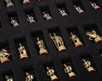 Manopoulos Grekisk-Romersk Metall Schackset Med Förvaringsask För Schackpjäser - Liten