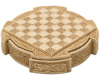Isle of Lewis kompakt keltiskt schackset 22,9 cm i elfenbensfärg