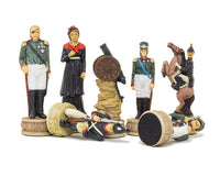 Napoleon Vs Ryssarna – Handmålade Tematiska Schackpjäser från Italfama