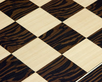 55 cm Deluxe-schackbräde i Tiger Ebony och lönn