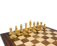 Down Head-springare, eboniserade Staunton-schackpjäser – 8,3 cm