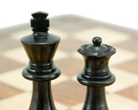 Down Head-springare, eboniserade Staunton-schackpjäser – 8,3 cm