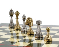Finnesburg Series Mässing och Nickel Schackpjäser — 7,6 cm