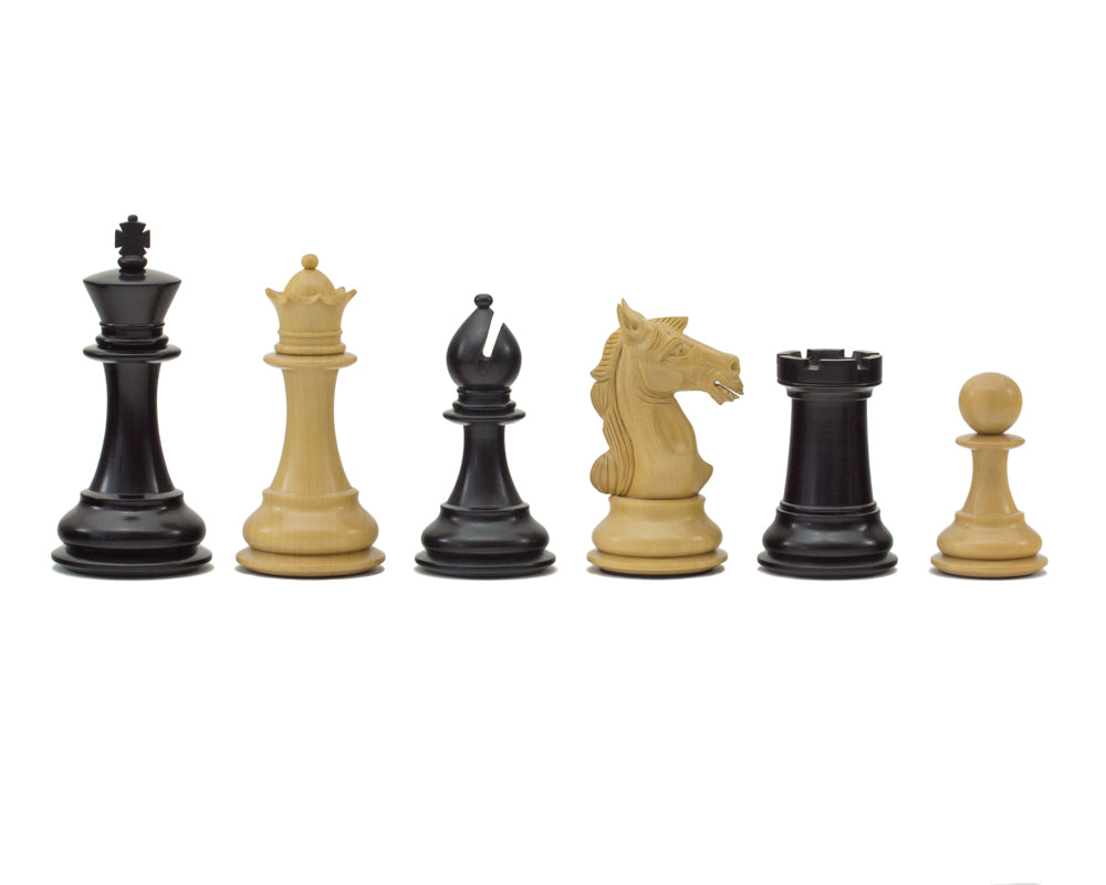 Columbus Series Ebenholts Schackpjäser - 10,2 cm