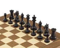 Columbus Series Ebenholts Schackpjäser - 10,2 cm