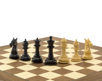 Columbus Series Ebenholts Schackpjäser - 10,2 cm