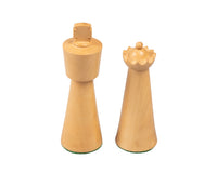 Art Deco-ebeniserade Schackpjäser i buxbom - 8,9 cm