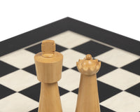 Art Deco-ebeniserade Schackpjäser i buxbom - 8,9 cm