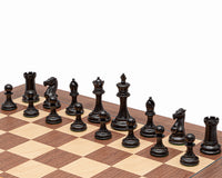 Rochester ebenholts schackpjäser – 10,2 cm