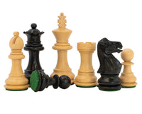 Kingsclere Staunton-schackpjäser i ebenholts – 6,4 cm