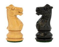 Kingsclere Staunton-schackpjäser i ebenholts – 6,4 cm