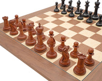 1849-Reproduktion — Lyxschackpjäser I Ebenholts Och Antikbehandlad Buxbom, 11 Cm