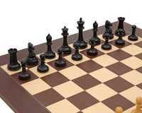 Harrwitz Series — Eboniserade Schackpjäser, 8,9 cm