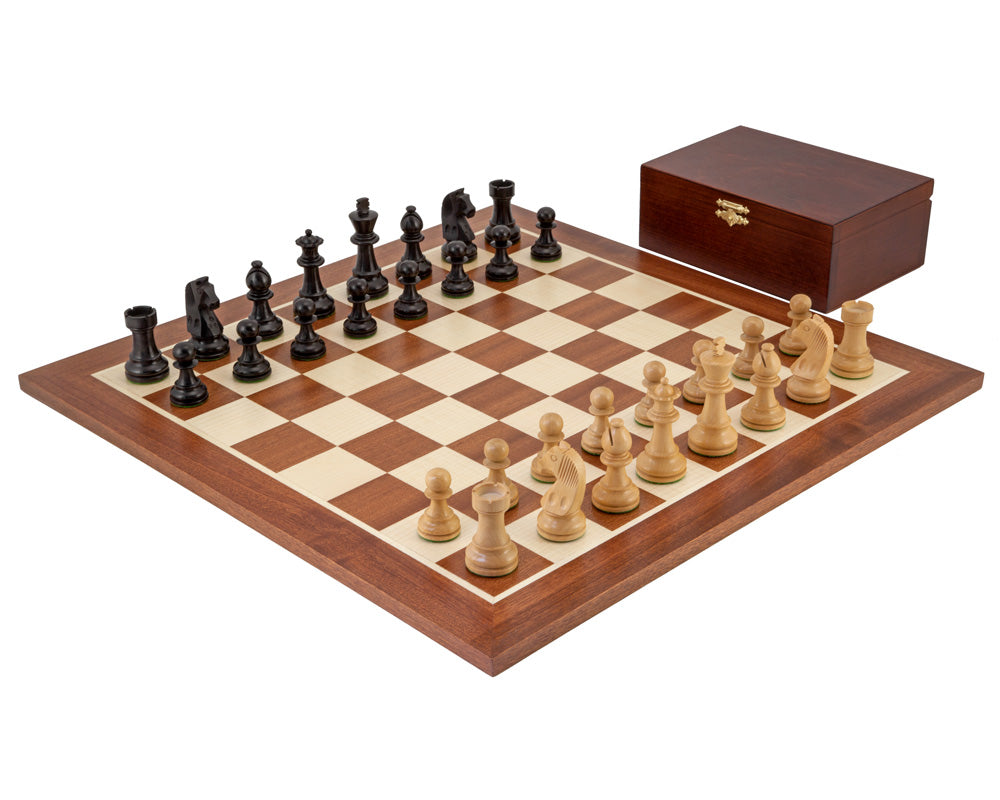 Down Head Svart Grand Championship Schackset