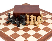 Down Head Svart Grand Championship Schackset