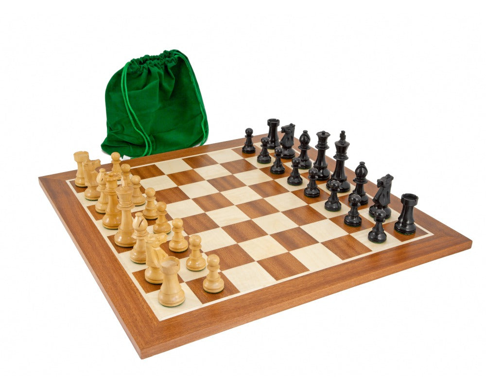 Conquest Series — svart och mahogny schackset
