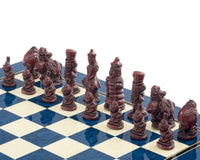Berkeley Chess Alice i Underlandet kardinalblå schackset