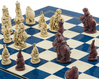 Berkeley Chess Alice i Underlandet kardinalblå schackset