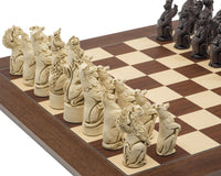 Berkeley Chess Royal Beasts Russet- och Palisander Grand Schackset
