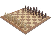 Berkeley Chess medeltida Schackset i russet och valnöt
