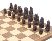 Berkeley Chess medeltida Schackset i russet och valnöt