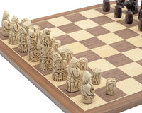 Berkeley Chess medeltida Schackset i russet och valnöt