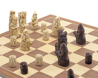 Berkeley Chess medeltida Schackset i russet och valnöt
