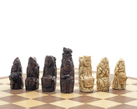 Berkeley Chess medeltida Schackset i russet och valnöt