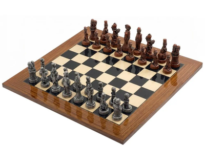 Berkeley Chess Movie Stars Grand Schackset i metall och palisander