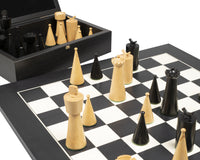 Svart Art Deco-schackset