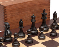 Competition Staunton-schackset i svart och wenge med Förvaringsask för schackpjäser