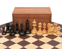 Competition Staunton-schackset i svart och wenge med Förvaringsask för schackpjäser
