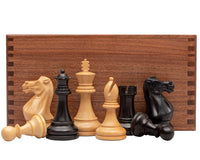 Competition Staunton-schackset i svart och wenge med Förvaringsask för schackpjäser