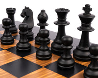 Rechapados Ferrer Deluxe Staunton-Schackset I Svart Och Oliv Med Förvaringsask För Schackpjäser