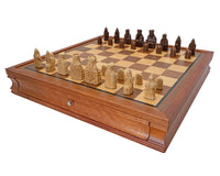 Regency Chess Isle of Lewis – mahognyinramat kabinett, lyxigt Schackset