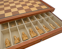 Regency Chess Isle of Lewis – mahognyinramat kabinett, lyxigt Schackset