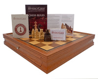 Regency Chess Isle of Lewis – mahognyinramat kabinett, lyxigt Schackset