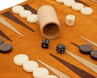 Manopoulos Rullbart Rese-Backgammonset i Mocka - Kanel