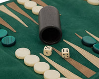 Manopoulos mocka hoprullbart rese-Backgammonset - grön
