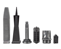 Skyline Premium Metall Schackpjäser - San Francisco-utgåva