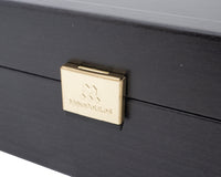 Förvaringsask för schackpjäser i mörkt trä – stor