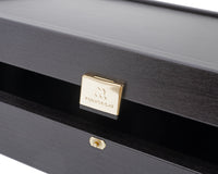 Förvaringsask för schackpjäser i mörkt trä – stor