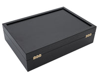 Förvaringsask för schackpjäser i mörkt trä – stor